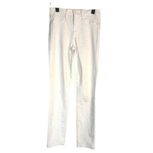 Paige Size 25 White High-Rise Straight Leg Denim Jeans
